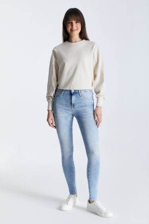 Sophia light blue High Waist Regular Length Reshape 5 Pocket Jeans COJ