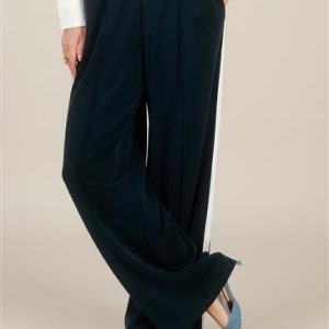 Broek Ilma donker blauw navy/offwhite streep