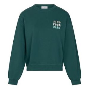 Sweater Brinley teal sweater ronde hals
