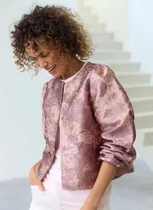 Jasje Lanthe jacquard-brokaatstof Regular Fit Yest