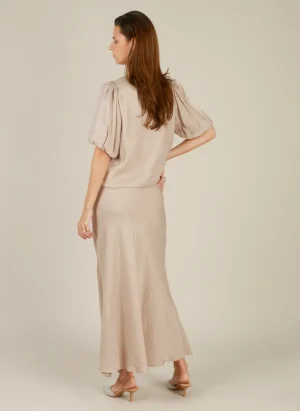 Blouse Irma met knoopjes  light taupe Yest