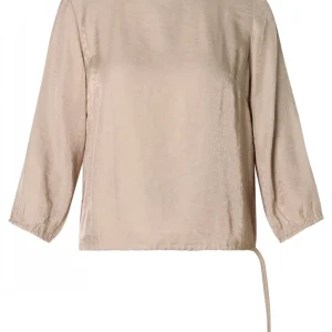 Isadora blouse light taupe zachte glans Yest