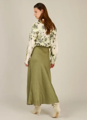 Isaline blouse allover print groen/crème Yest