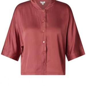 Top Ksenia met knoopjes plum  Yest