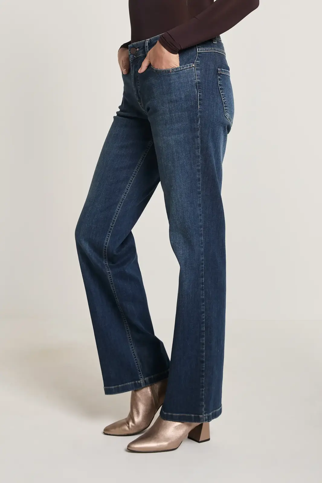 Eve Wide leg D01 Old Blue High Waist Para Mi