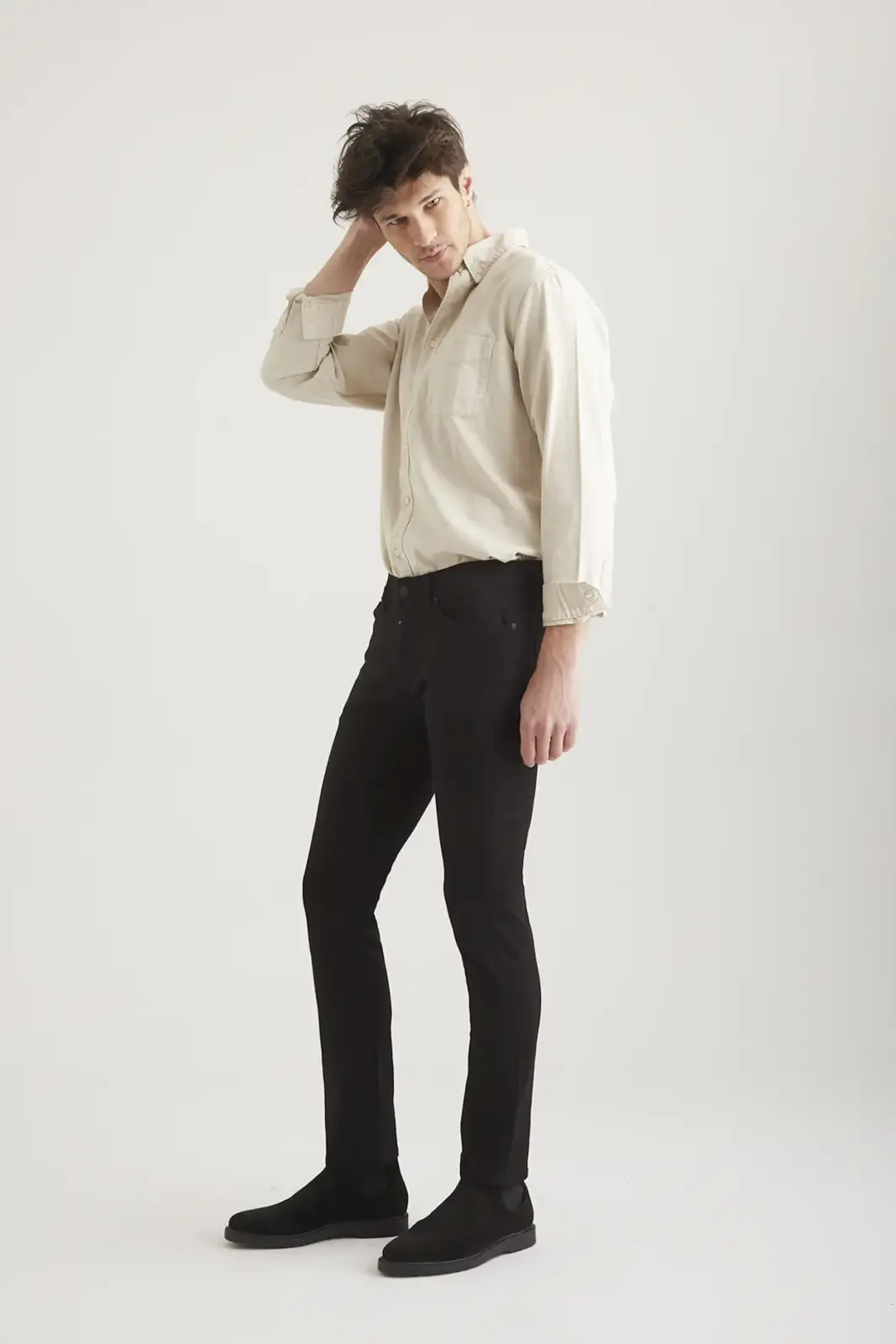 Ray Stay black Mid Waist Regular Length 5 Pocket Jeans COJ