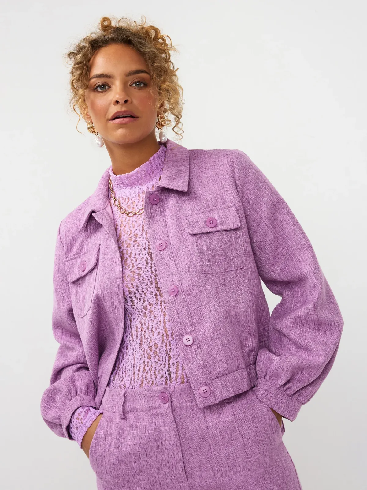Jacket Jinte purple melange XS Ydence