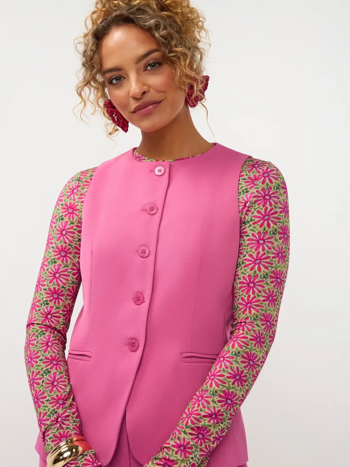 Gilet Fabienne Berry Pink  Ydence