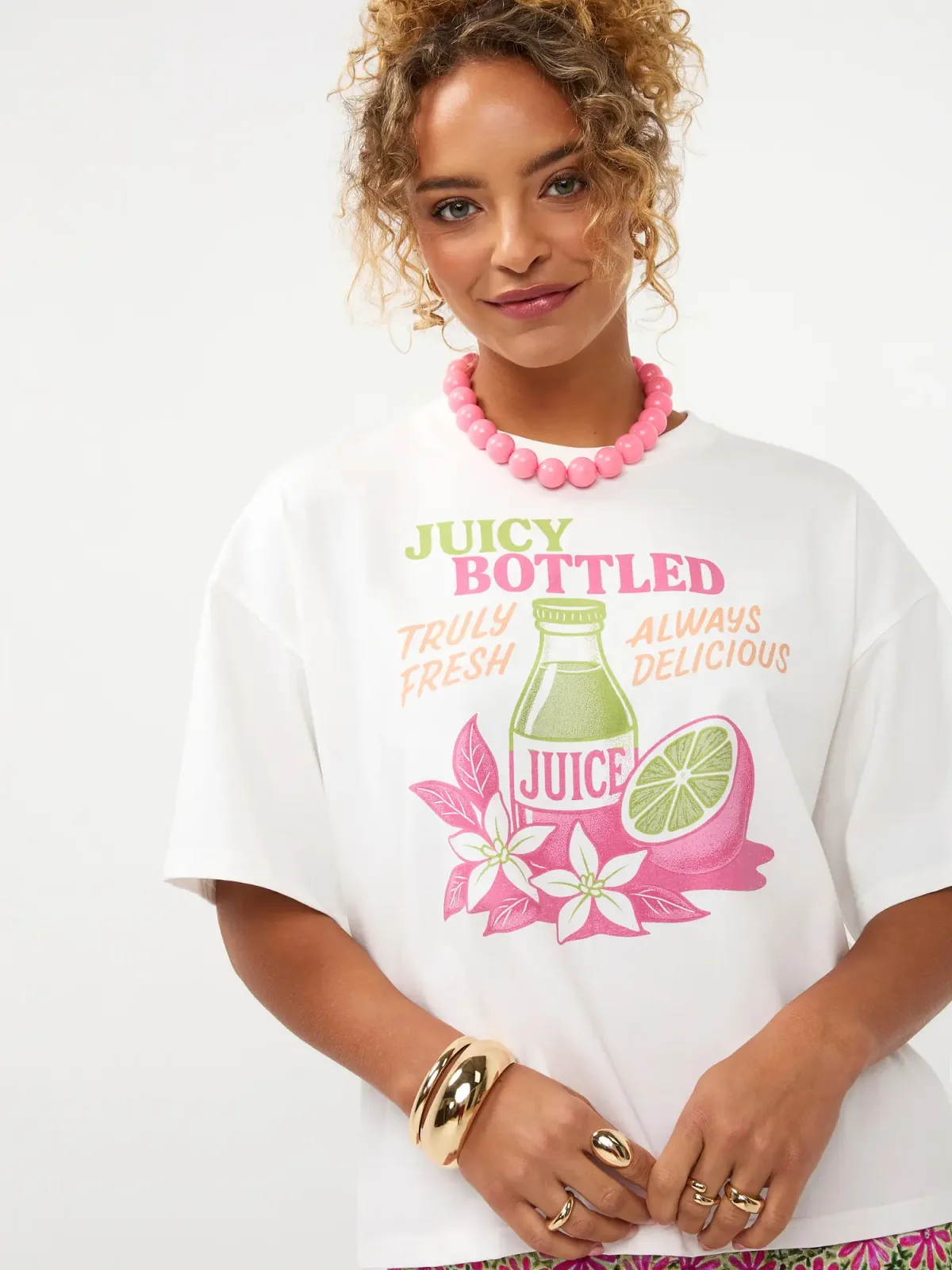 T/shirt Juicy bottle Berry pink  Ydence