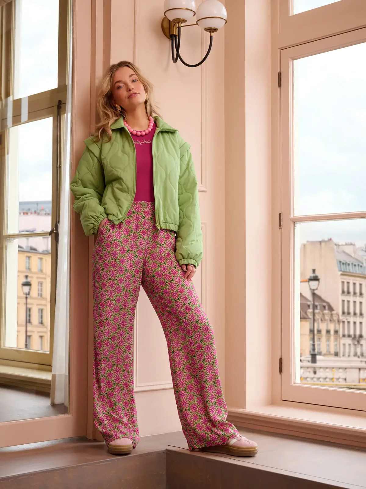 Pants Zola pink flower  Ydence