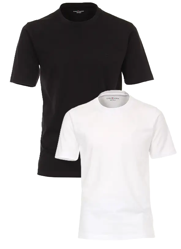 T-shirt O-hals 2 pack Casa Moda