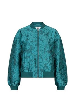Jacket Alvee Teal jasje met ronde hals Lofty Manner