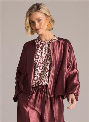 Jacket Kassia plum rits  Yest