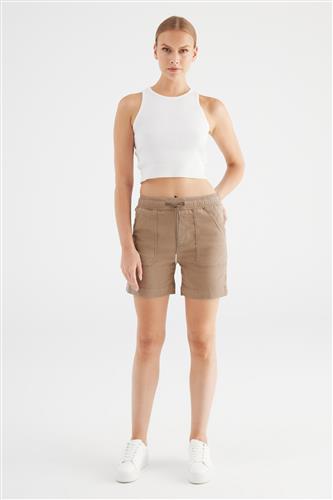 Agnes Moon Rock Mid Waist Regular Length Jogger Patch Pocket Shorts