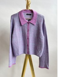 Demi knitted top violet/turquoise melange Ydence