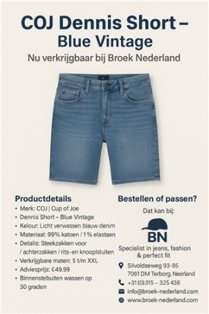 Dennis Blue Vintage short korte broek COJ