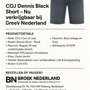 Dennis Black short korte broek COJ