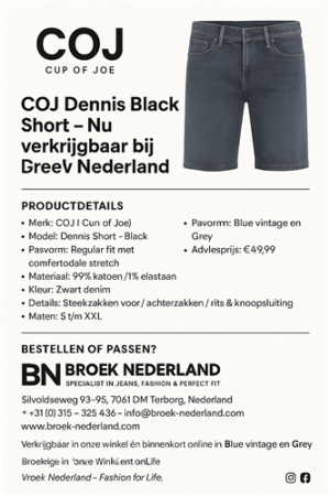 Dennis Black short korte broek COJ