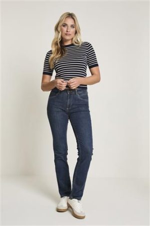 Angie High Waist Slim Fit Old Blue Para Mi