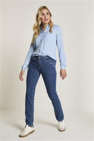 Angie Daily High Waist Slim Fit D02 Medium blue Para Mi