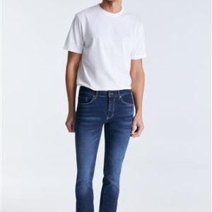 Ray Deep blue Mid Waist Regular Length 5 Pocket Jeans COJ