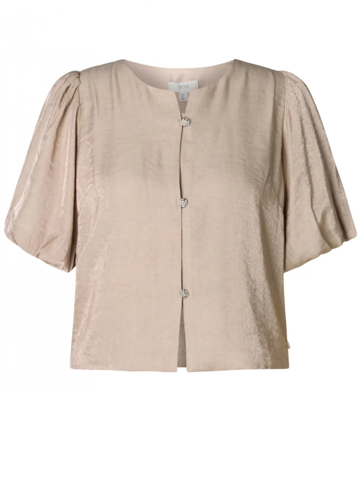 Blouse Irma met knoopjes  light taupe Yest