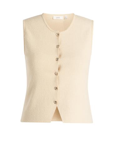 Malin cream gilet gouden knopen Yest