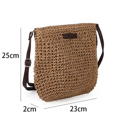 Tasje zomer papar light Beige 25x23x2 cm BN