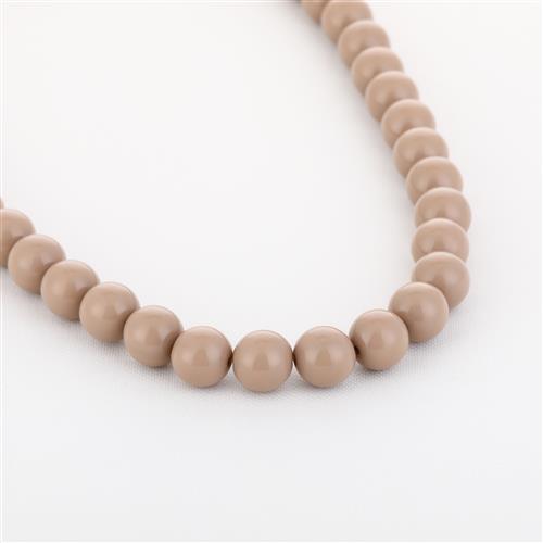 Halsketting kralen beige Stainless 40+5 cm BN