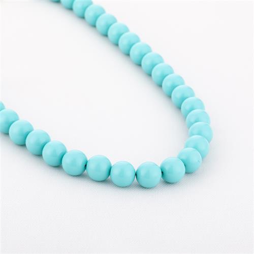 Halsketting kralen Jade Blue Stainless 40+5 cm BN