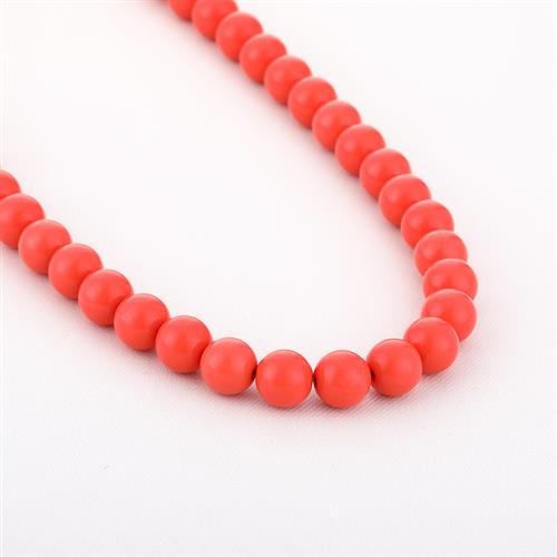 Halsketting kralen Orange Stainless 40+5 cm BN