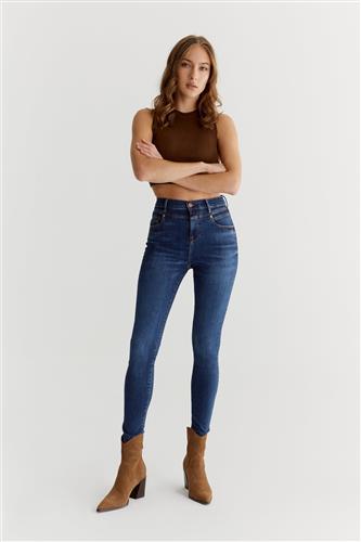 Lisa dark blue Ultra High Waist Regular Length 5 Pocket Jeans COJ