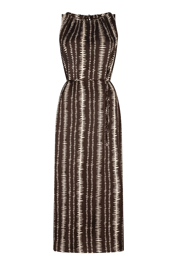 Dress Rox brown sripe print  Lofty Manner