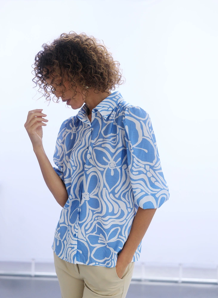 Blouse Ragin Essential uniform blue/off white Yest