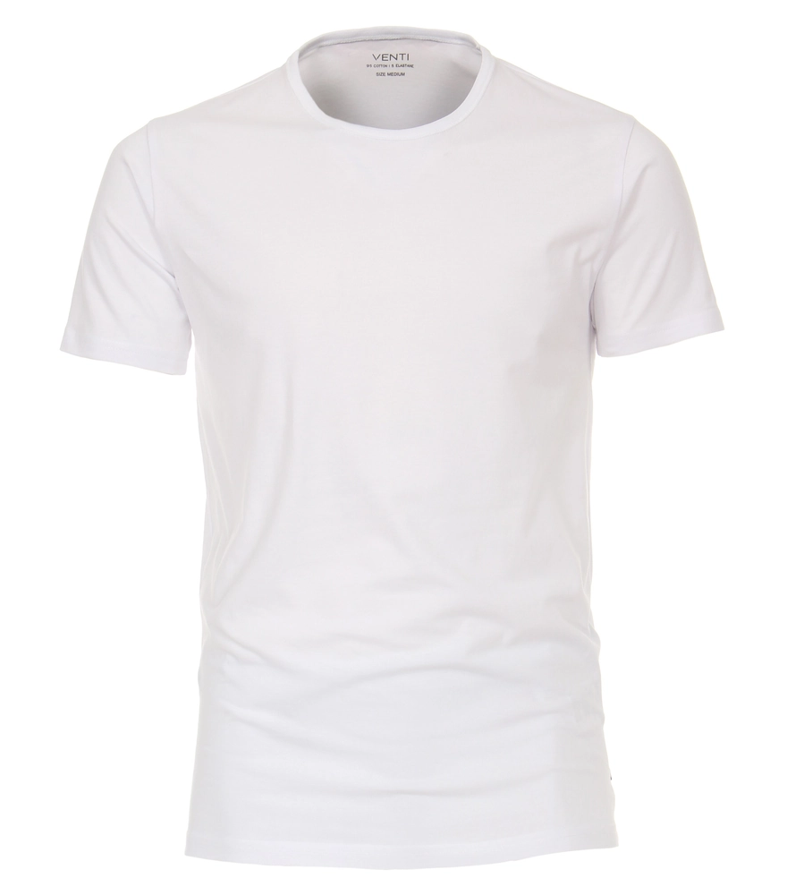 T-shirt V-hals 1/2 mouw 2 PACK helderwit M Vent