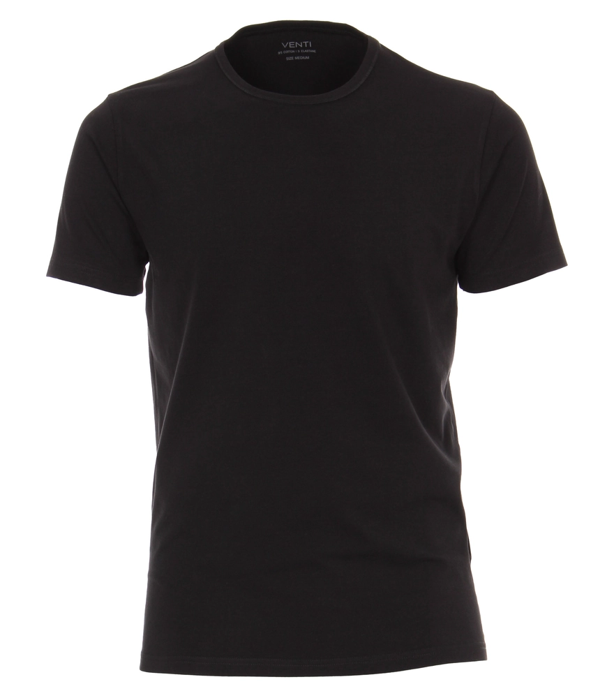 T-shirt O-hals 1/2 mouw 2 PACK zwart Venti