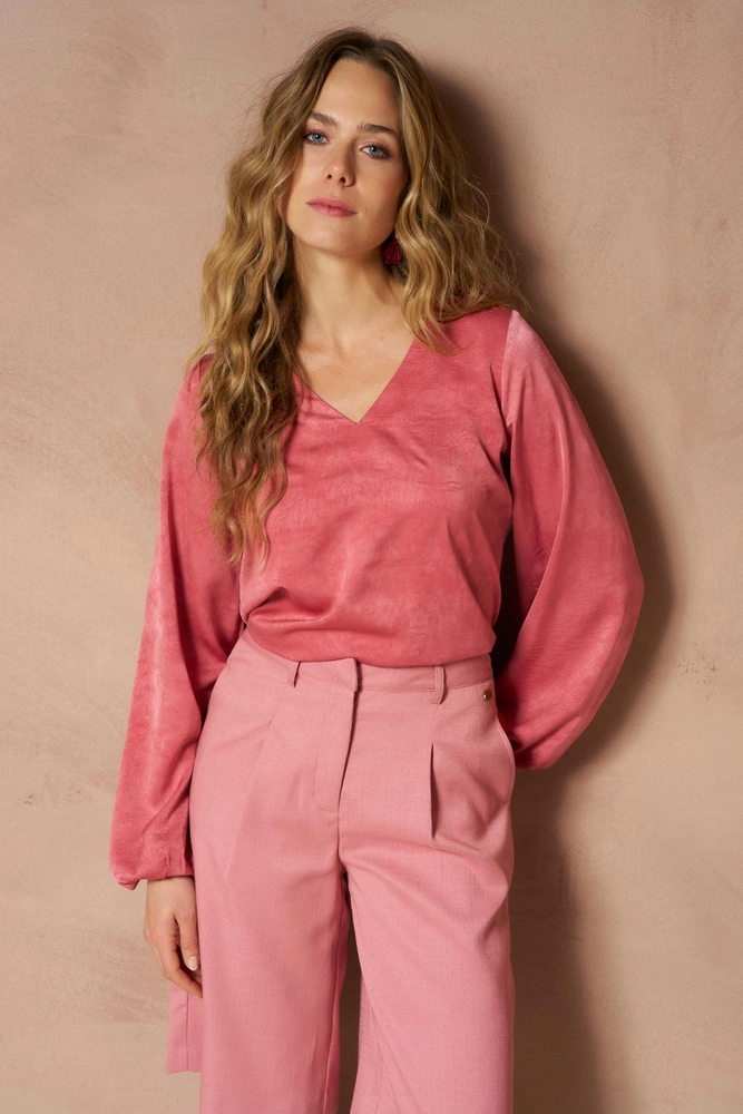 Top Ilou Bow relaxed Coral Lofty Manner